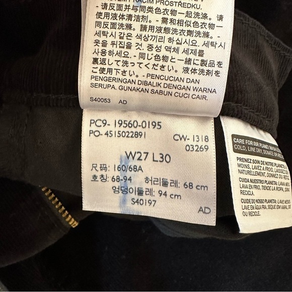 NWT Levi's 711 Skinny Mid Rise Corduroy Black Pants - Picture 10 of 15